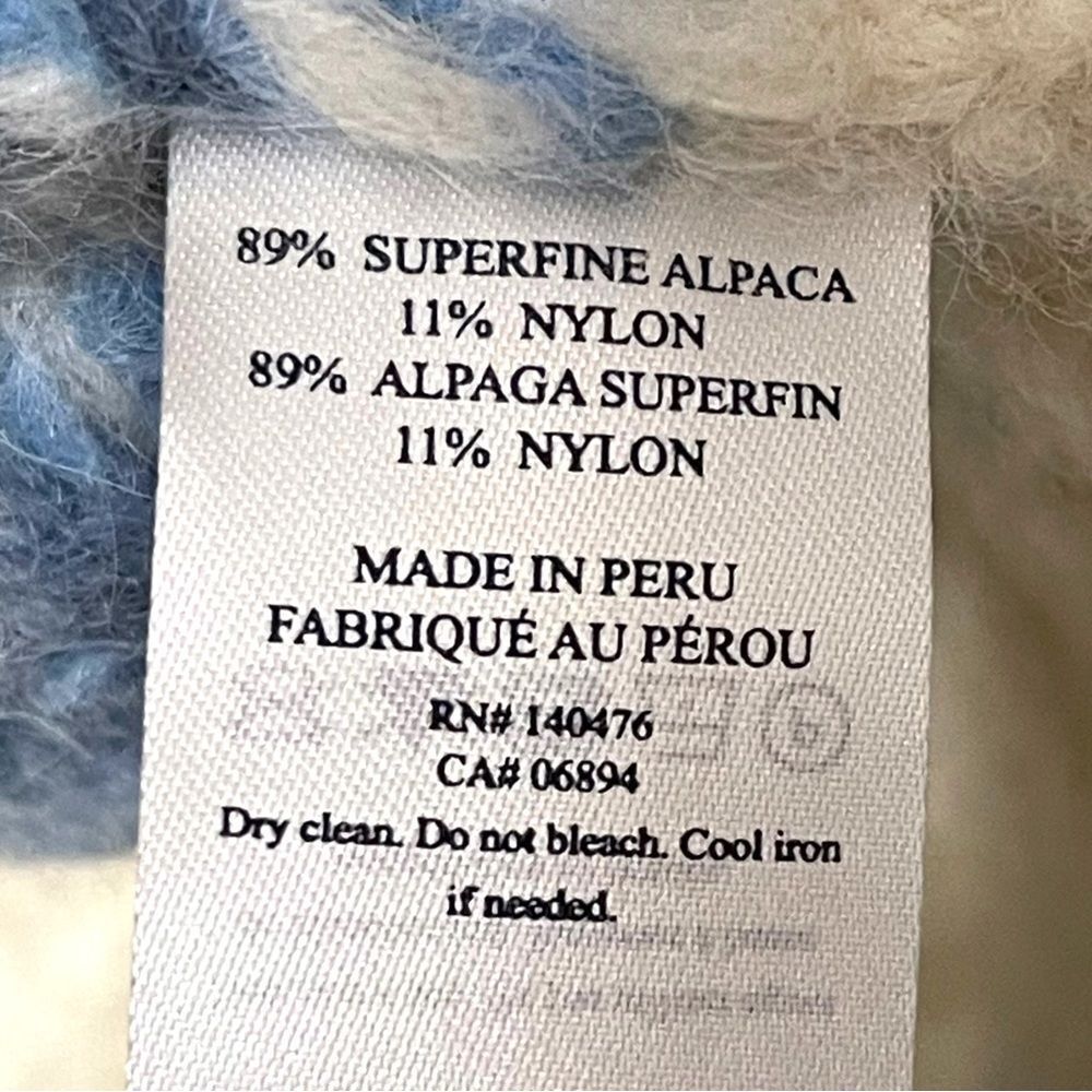 NWT FAHERTY Icelyn Alpaca Fairisle Cardigan in Frosty Fairisle M - Picture 9 of 10